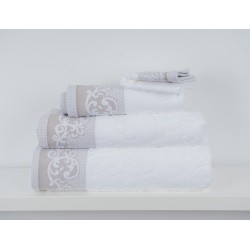 FALINE - [Conjunto de (2), (3) ou (6) Toalhas de Banho - Branco]