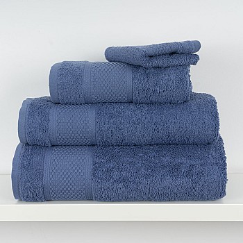 MEL - [Conjunto de (2), (3) ou (6) Toalhas de Banho - Azul Azulejo]