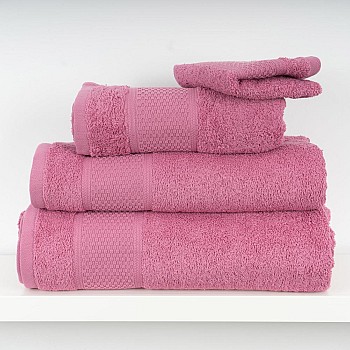 MEL - [Conjunto de (2), (3) ou (6) Toalhas de Banho - Rosa Velho]