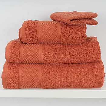 MEL - [Conjunto de (2), (3) ou (6) Toalhas de Banho - Telha]