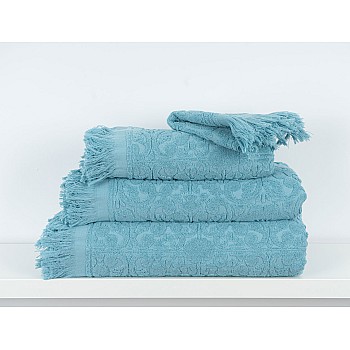 TUNO - [Conjunto de (2), (3) ou (6) Toalhas de Banho - Azul Claro]