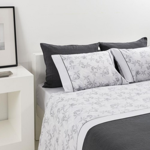 VILAR - [Jogo de Cama Flanela - Cinza] 