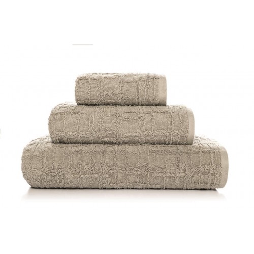 GAUFRE - [Conjunto de três (3) toalhas de Banho - Fog] 