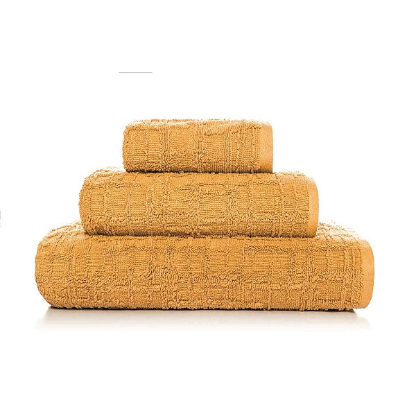 GAUFRE - [Conjunto de três (3) Toalhas de Banho - Pale Gold] 