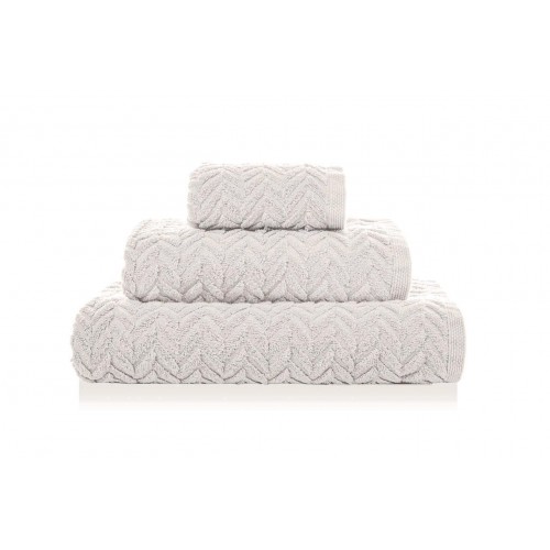 CHEVRON - [Conjunto de três (3) toalhas de Banho - White] 
