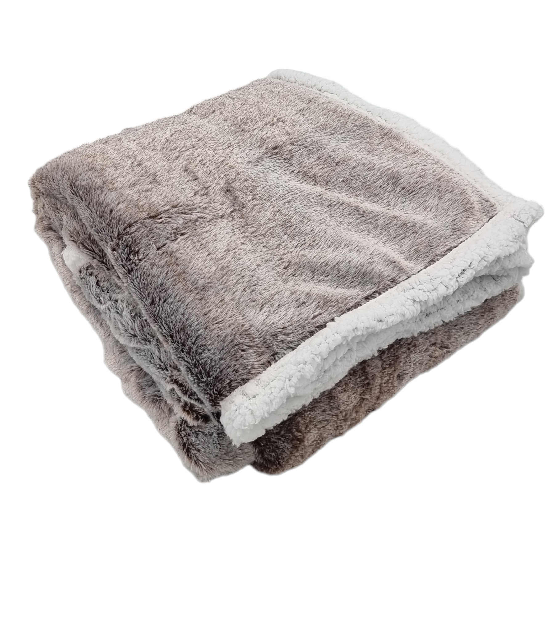 MINA [Manta de Borrego Castanho/Cinza]