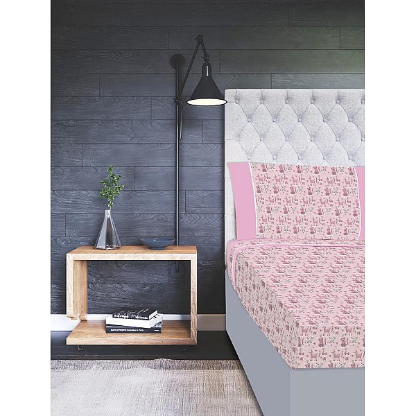 VEADO - 1,60*2,90 [Jogo de Cama - Rosa] 