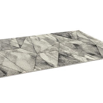 STEFANO - 5322 [Conjunto 3 Tapetes de Quarto - Cinza]