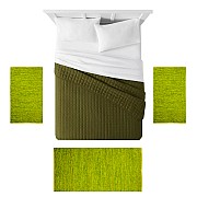 OLIVE - [Conjunto 3 Tapetes de Quarto - Verde]