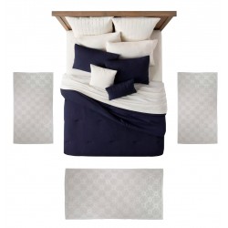 PACOLI - Daisy [Conjunto 3 Tapetes de Quarto - Crú]