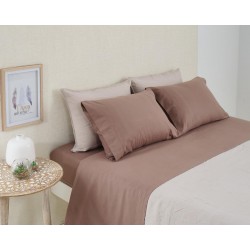 HORÁCIO - [Jogo de Cama Flanela - Tostado]