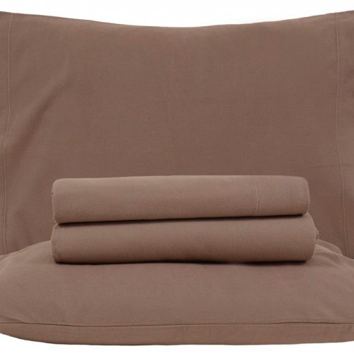 HORÁCIO - [Jogo de Cama Flanela - Tostado]