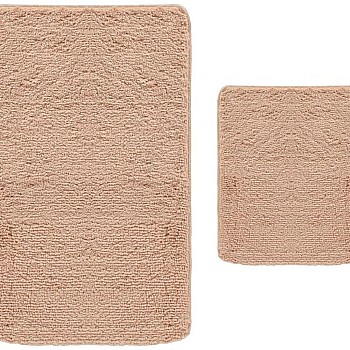 BANHO - 002 [Pack de 2 Tapetes de Banho - Bege]