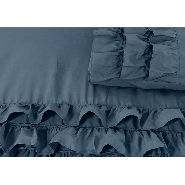 CARAS - [Capa Nórdica 100% Algodão - Azul Marinho]