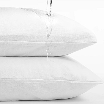 IMPERMEÁVEL - [Pack de 2 Fronha de Almofada Impermeável - Branco]