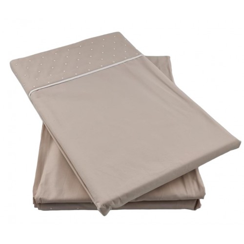 AIRES - [Jogo de Cama Percal c/ 200 FIOS - Bege]