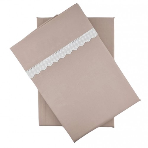 GUIOMAR - [Jogo de Cama  Percal c/ 150 FIOS - Bege]