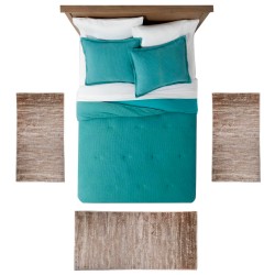 ALEX - 130 [Conjunto 3 Tapetes de Quarto - Bege]