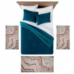 GALIÃO - 8685 [Conjunto 3 Tapetes de Quarto - Bege]