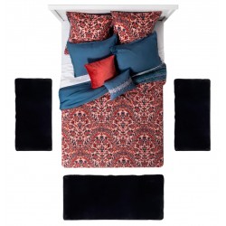 TEDDY - [Conjunto 3 Tapetes de Quarto - Preto]