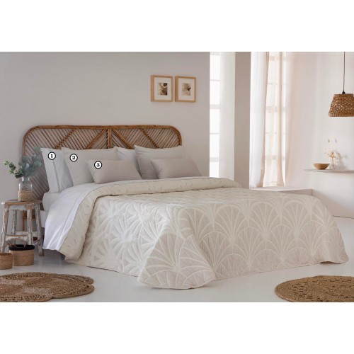 LEQUE - 010 [Colcha Dupla-Face - Bege]