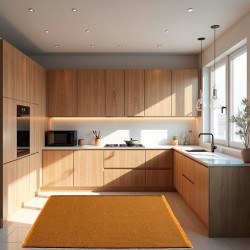 LUSA BICOLOR - [Carpete para Cozinha - Amarelo]
