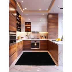 LUSA MIX - [Carpete para Cozinha - Preto]