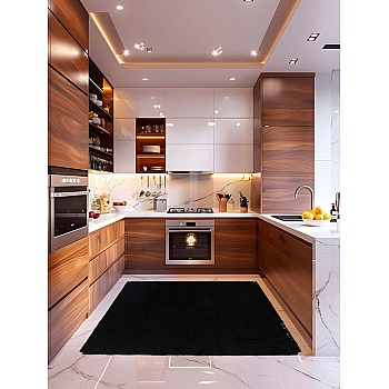 LUSA MIX - [Carpete para Cozinha - Preto]