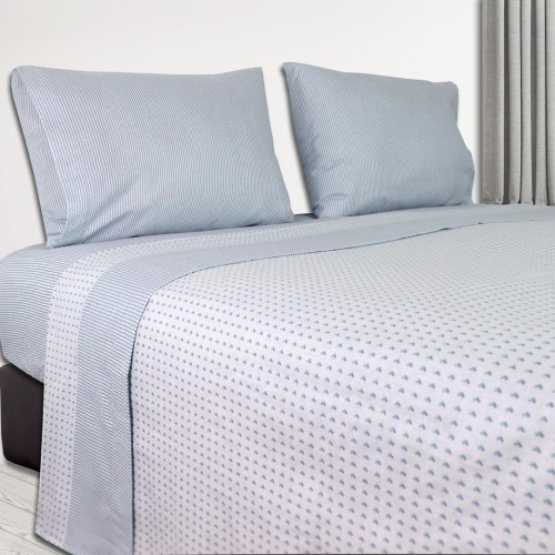 ALVÃO - [Jogo de Cama FLANELA - Azul]