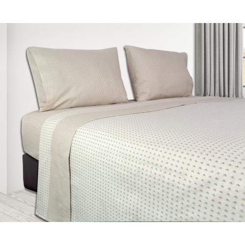 ALVÃO - [Jogo de Cama FLANELA - Bege]