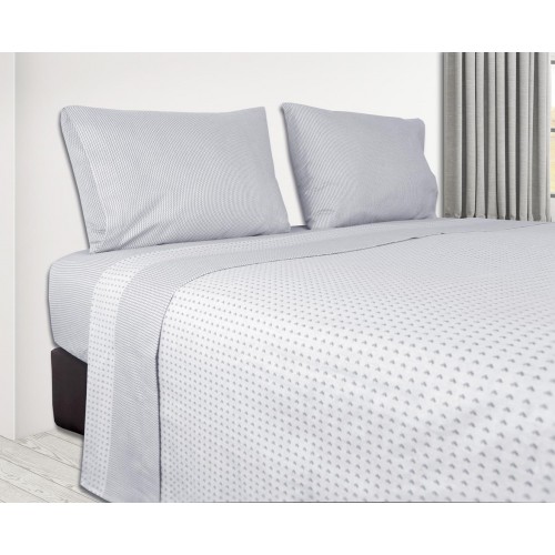 ALVÃO - [Jogo de Cama FLANELA - Cinza]