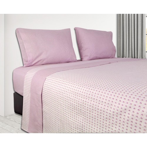 ALVÃO - [Jogo de Cama FLANELA - Rosa]
