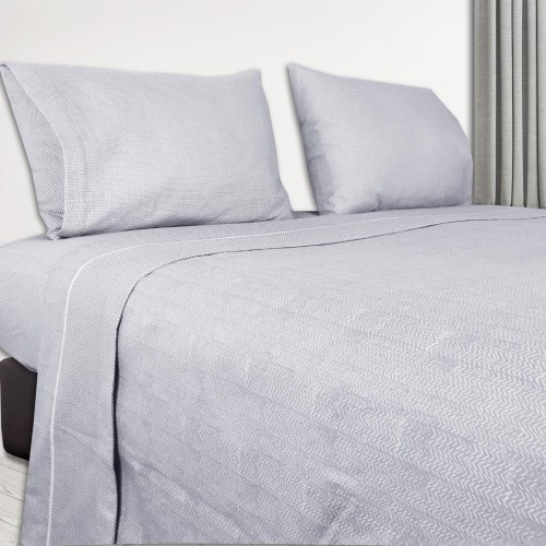 BOSTON - [Jogo de Cama FLANELA - Cinza]