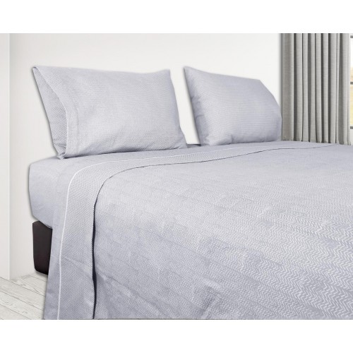 BOSTON - [Jogo de Cama FLANELA - Cinza]