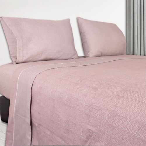BOSTON - [Jogo de Cama FLANELA - Rosa]