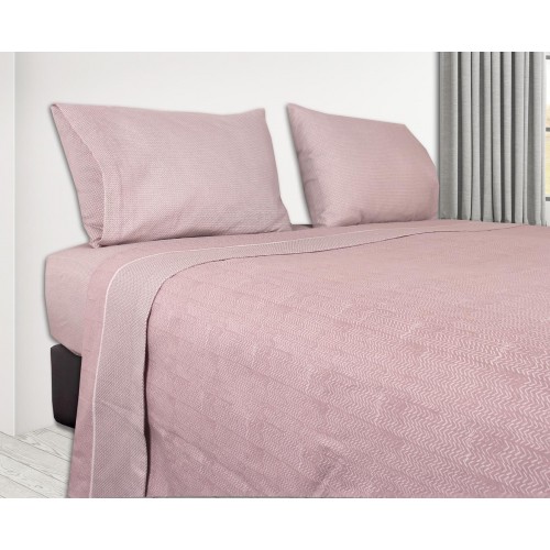 BOSTON - [Jogo de Cama FLANELA - Rosa]