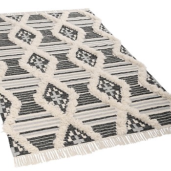 KAIRA - 615 COZY KELIM [Tapete - Preto/Branco]