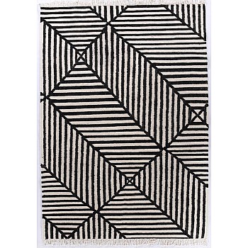 KAIRA - 615 CRISS CROSS [Tapete - Preto/Branco]