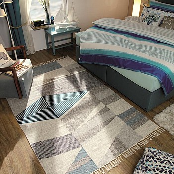 KAIRA - 725 MODERN KELIM [Tapete - Turquesa] 