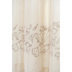 CIDES - 1,00+1,00*1,50 [Cortinado de Cozinha - Bege] 