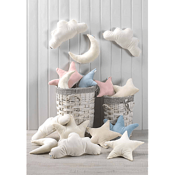 NUVEM + COROA [Pack de 2 Almofadas - Branca/Beige]