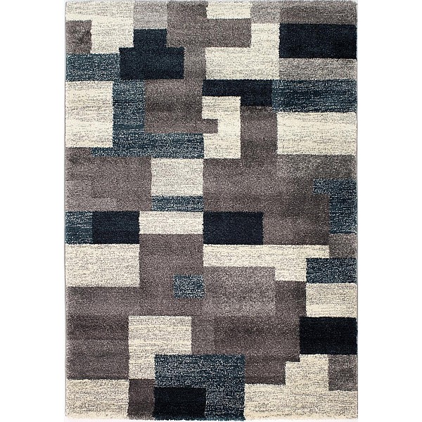 HORTA STE01 - 696 [Tapete - Cinza/Azul Petróleo]