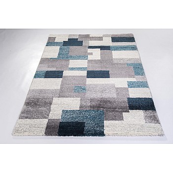 HORTA STE01 - 696 [Tapete - Cinza/Azul Petróleo]