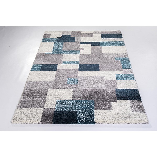 HORTA STE01 - 696 [Tapete - Cinza/Azul Petróleo]
