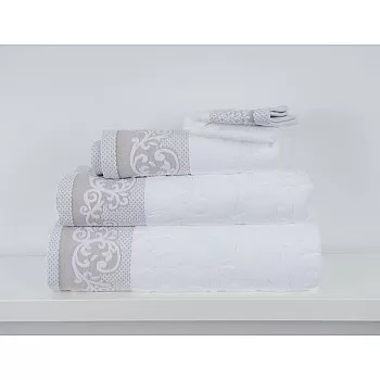 FALINE - [Conjunto de (2), (3) ou (6) Toalhas de Banho - Branco]